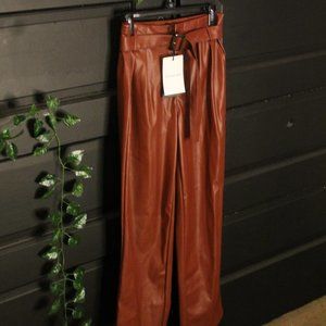Belted Leather Pant